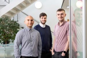 Daniel Lisle, Andrew McDonald, Ben Caygill in the RMT Technology office